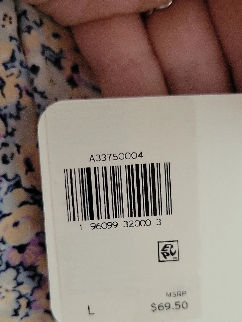 Levi's Cream Floral Puff-Sleeve Button Blouse Size Large - Picture 6 of 7